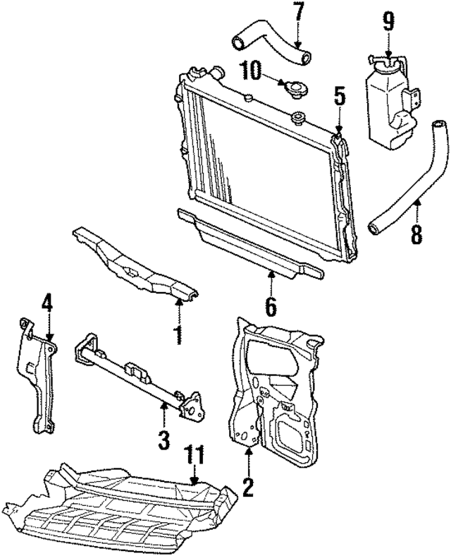 LA0153160E - Cooling System: Lower Tie Bar for Mazda Image