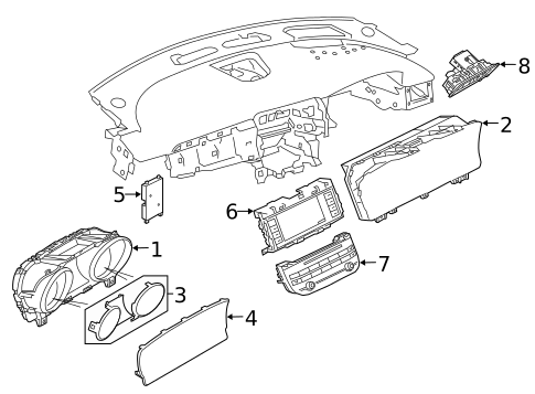 Cluster & Switches for 2017 Jaguar XF #0