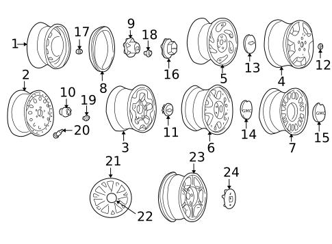 Wheels for 2001 Oldsmobile Bravada #1