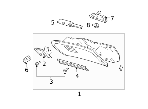 Glove Box for 2004 Mercury Marauder #0