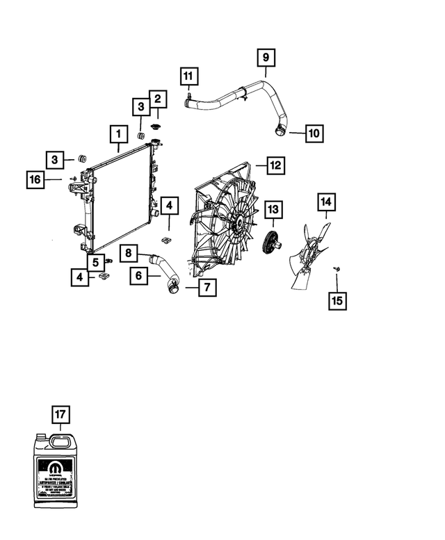 68050199AA - Cooling: Radiator Isolator for Mopar Image