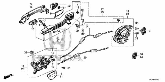 Rear Door Locks - Outer Handle for 2013 Honda Civic #0