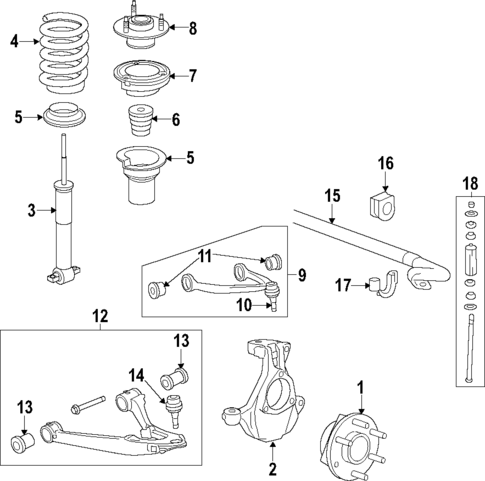 Front Suspension for 2016 Chevrolet Silverado 1500 #0