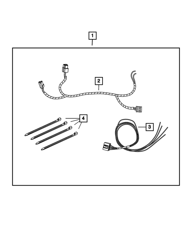 68001761AA - Mopar Accessories - Component Parts: Trailer Tow Wiring for Mopar Image
