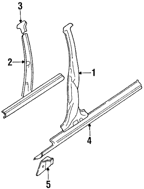 Center Pillar & Rocker for 1987 Subaru Standard #0