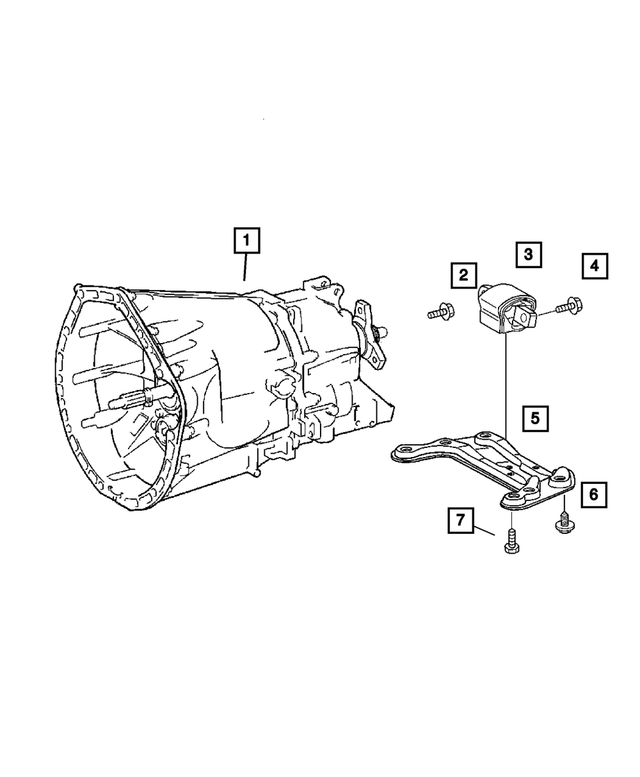 68071142AA - Engine Mounting: Transmission Support for Mopar Image