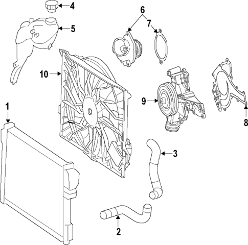 Radiator & Components for 2021 Mercedes-Benz Metris #3