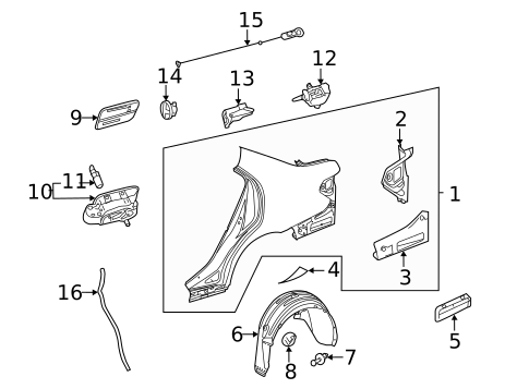 Fuel Door for 2013 Mercedes-Benz E 350 #0