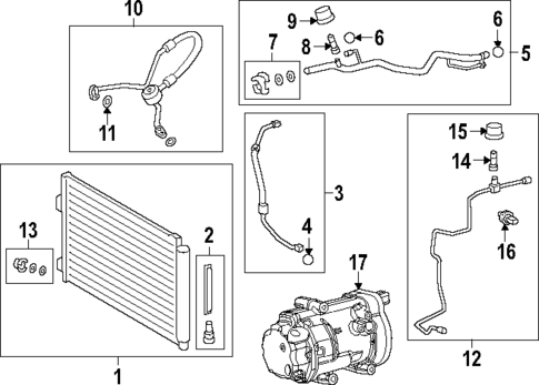 Condenser, Compressor & Lines for 2001 Lexus IS300 #3