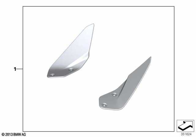 77332465259 - Ergonomics &amp; Comfort: Set Of Wind Deflectors, Tinted for BMW-Motorrad Image