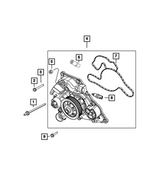 6102184AA - Cooling: Hex Head Bolt And Coned Washer for Chrysler: 300, Aspen | Dodge: Challenger, Charger, Durango, Ram 1500, Ram 2500, Ram 3500, Viper | Jeep: Commander, Grand Cherokee, Grand Cherokee L, Grand Wagoneer, Wagoneer, Wrangler | Ram: 1500, 1500 Classic, 2500, 3500 | SRT: Viper Image