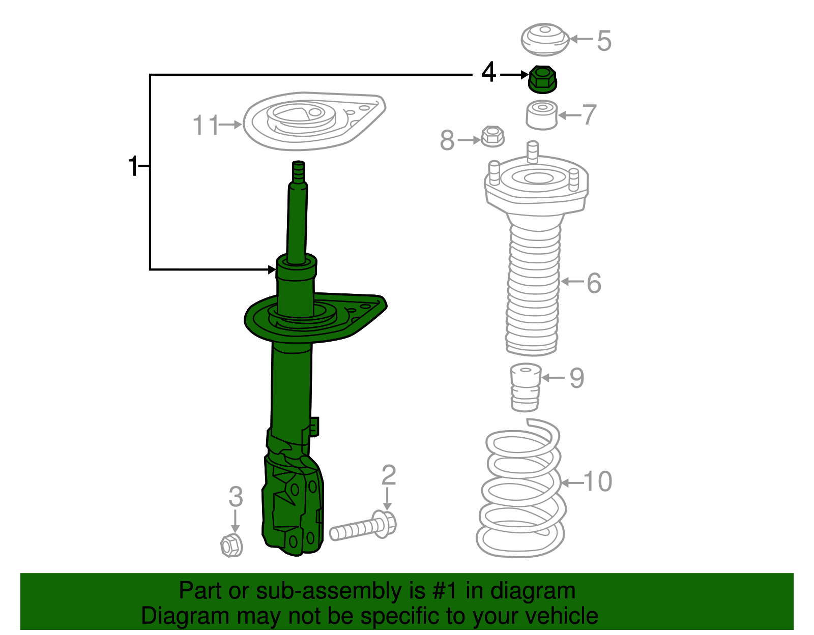 いっさ Amazon.com: For Toyota Highlander Strut Assembly 2008 09 10