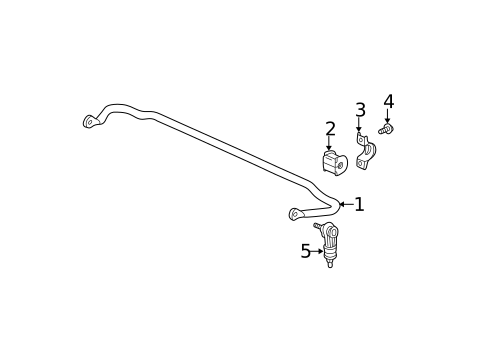 Stabilizer Bar & Components for 2005 Chevrolet Equinox #1
