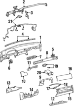 555502405007 - : 1992 Lexus - Glove Box Door for Lexus: SC300, SC400 Image
