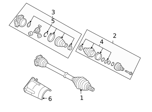 CV Components for 2005 Audi A4 #0