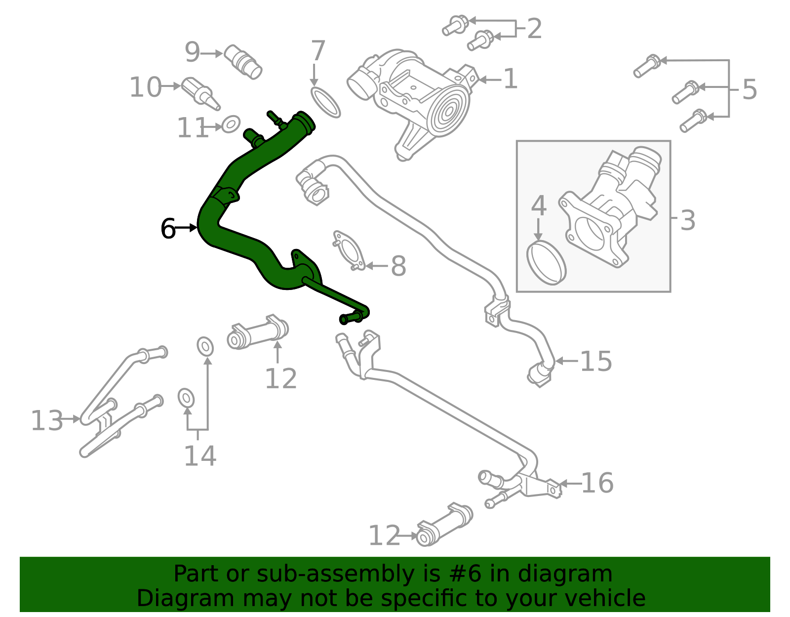 2015-2025 Volvo Engine Coolant Pipe 31368460 | OEM Parts Online