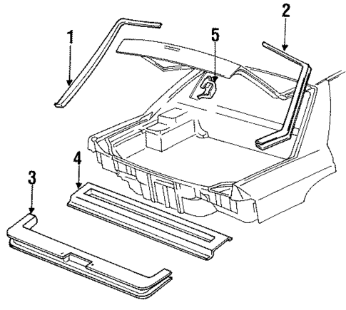 Gate Trim for 1989 Chevrolet Corsica #0