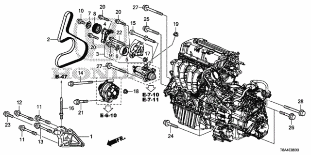 Auto Tensioner (-'14) for 2013 Honda CR-V #0
