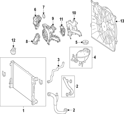 COOLING SYSTEM for 2013 Mercedes-Benz E 350 #3