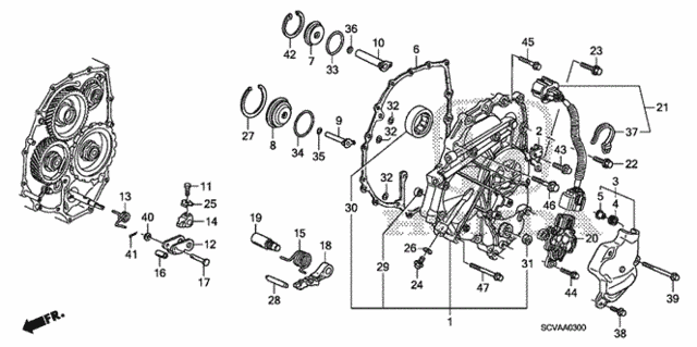 AT Left Side Cover for 2008 Honda Element #0