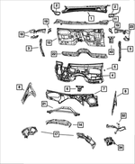 68361994AA - Body Sheet Metal Except Doors: Cowl Side Trim Panel, Left for Jeep: Grand Cherokee, Grand Cherokee L Image
