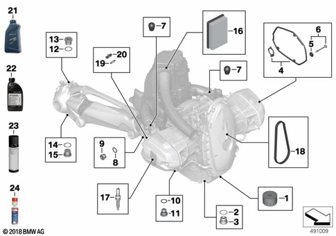 Engine Oil / Maintenance Service for 2020 BMW-Motorrad R nineT #0