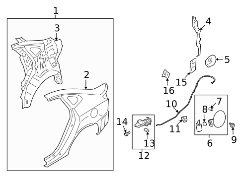 Fuel Door for 2009 Hyundai Elantra #0