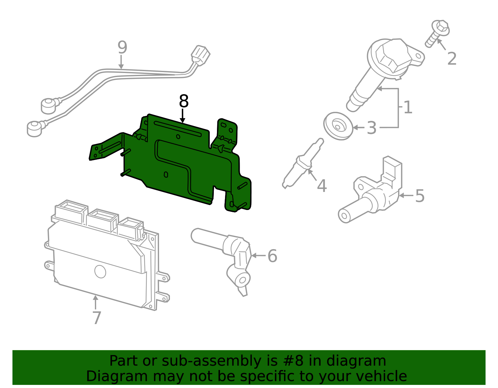 CK4Z-12A659-B - Engine Control Module (ECM) Bracket 2015-2016 Ford ...