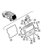 68279716AA - Doors, Door Mirrors and Related Parts: Liftgate Hinge for Mopar Image