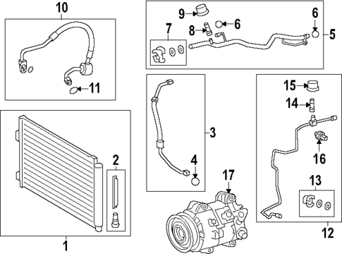 Condenser, Compressor & Lines for 2025 Lexus RX350h #0
