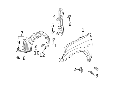 Fender & Components for 2004 Honda CR-V #0