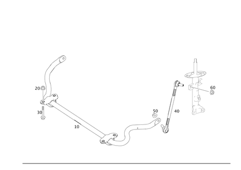 Torsion Bar, Front for 2015 Mercedes-Benz E550 #0