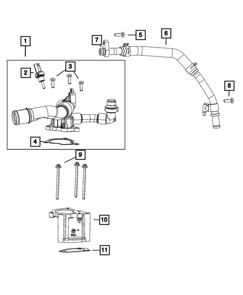 Water Pump and Related Parts for 2025 Jeep Wrangler #1