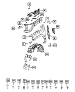 LK006443 - Body Sheet Metal Except Doors: Battery Tray Spacer for Mopar Image