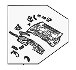 65520L1840 - Body: Center Floor Pan for Hyundai Image
