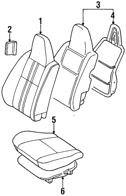 Front Seat Components for 1995 Toyota Tercel #0