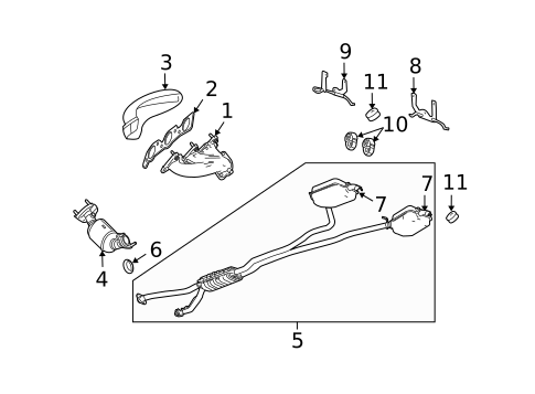 Exhaust Components for 2008 Cadillac STS #0