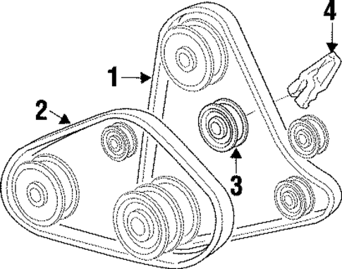 Belts & Pulleys for 1998 Hyundai Sonata #0