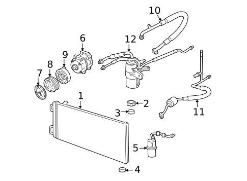 A/C Accumulator/Receiver Drier for 2008 Lincoln Mark LT #0