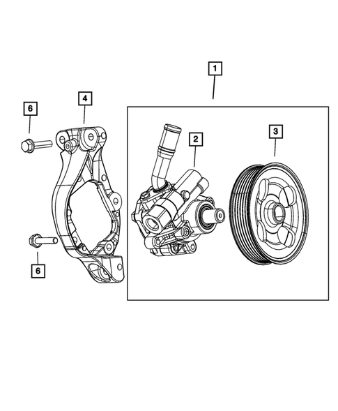 Power Steering Pump and Reservoir for 2018 Jeep Wrangler JK #0