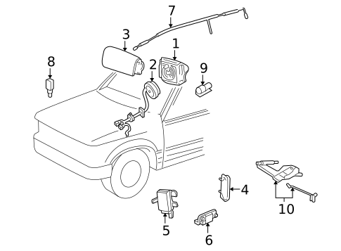Air Bag Components for 2007 Mercury Mariner #2