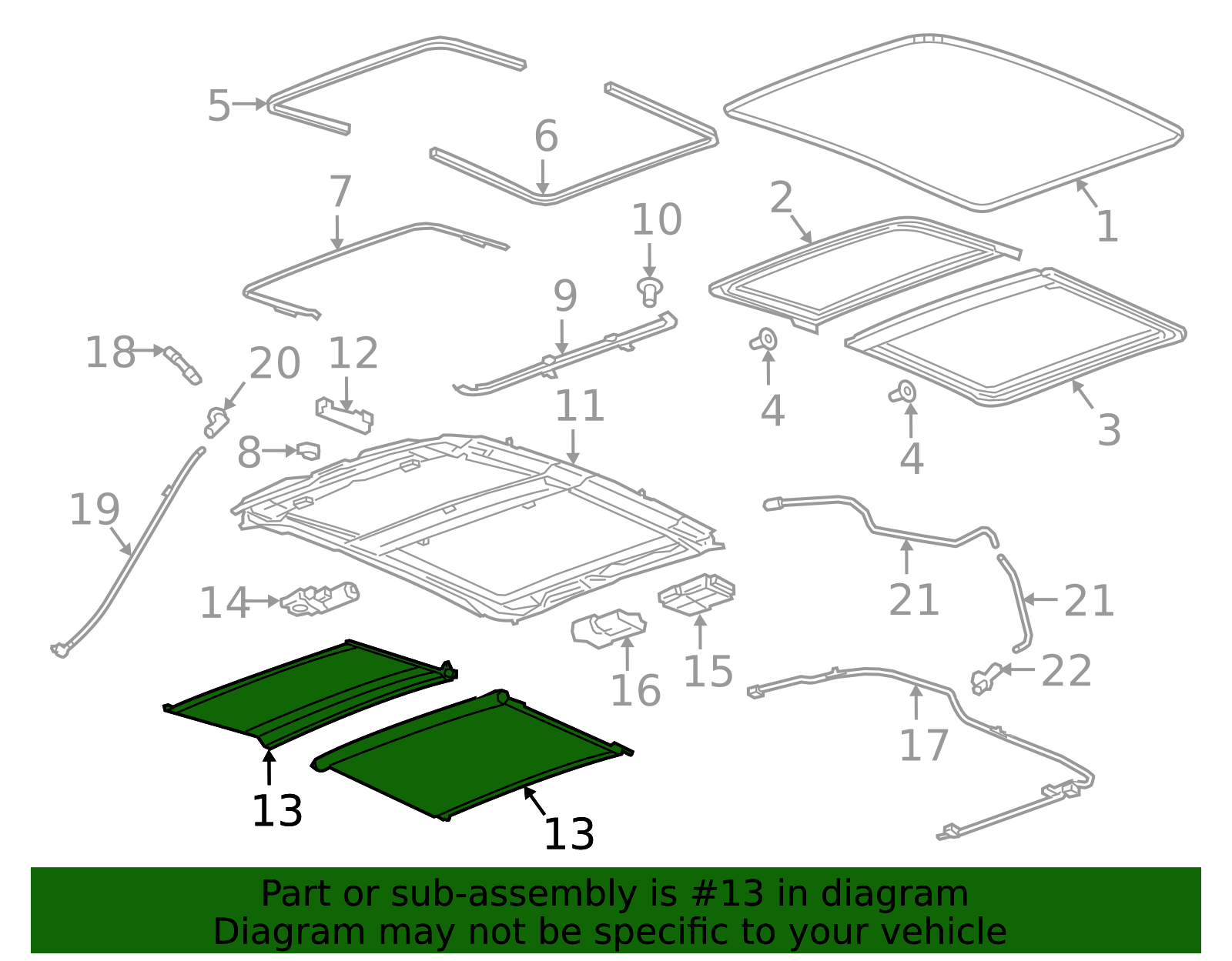 Genuine BMW 54107198619 Sunroof Frame Repair Kit; Repair Kit for Sunroof  Shade - BMW | 54137118845 54137118846 Parts number# 23494802 Sunroof sunshade 1pack