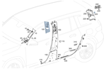 2476900002 - : B-Pillar Cover for Mercedes-Benz Image