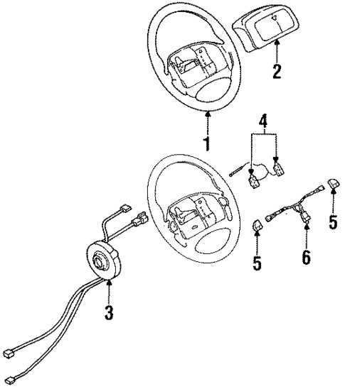 Steering Wheel & Trim for 1995 Pontiac Grand Prix #0