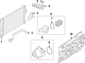 K2GZ8286F - Cooling System: Lower Hose for Ford Image
