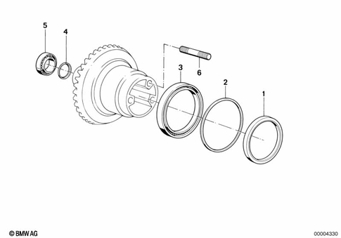 Gears with Bearings, Angle Gearbox Rear for 1986 BMW-Motorrad R 80 G/S #0