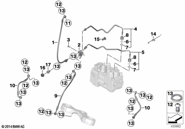 34322330717 - Brakes: Distribution Piece -  for BMW-Motorrad Image