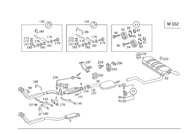 1244906919 - Exhaust System: Exhaust Pipe for Mercedes-Benz Image image