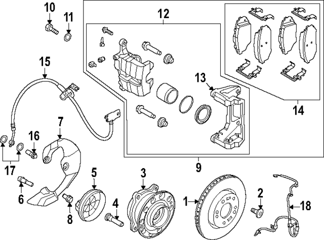 58101KLA00 - : Brake Pads for Hyundai Image