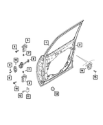 68526385AA - Doors, Door Mirrors and Related Parts: Front Door, Right for Jeep: Renegade Image